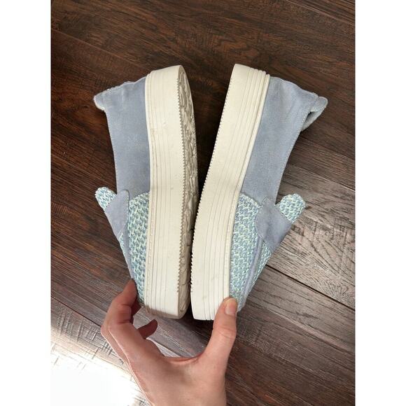 Roxy Women's Sheilahh Platform Sneaker 8.5 Blue Low Top Beachy Chunky - Picture 2 of 7